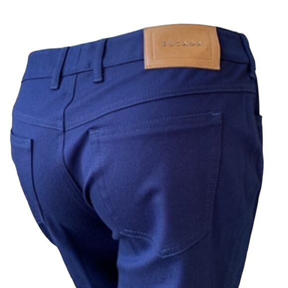 ESCADA Navy Blue Straight Leg Stretch Trousers Pants 42 - Picture 4 of 7
